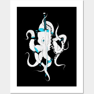 White Octopus 2 Posters and Art